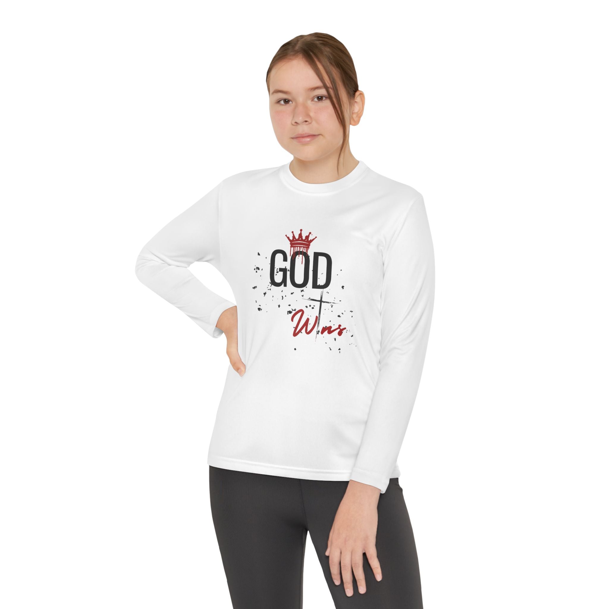 Youth Long Sleeve Tee God Wins