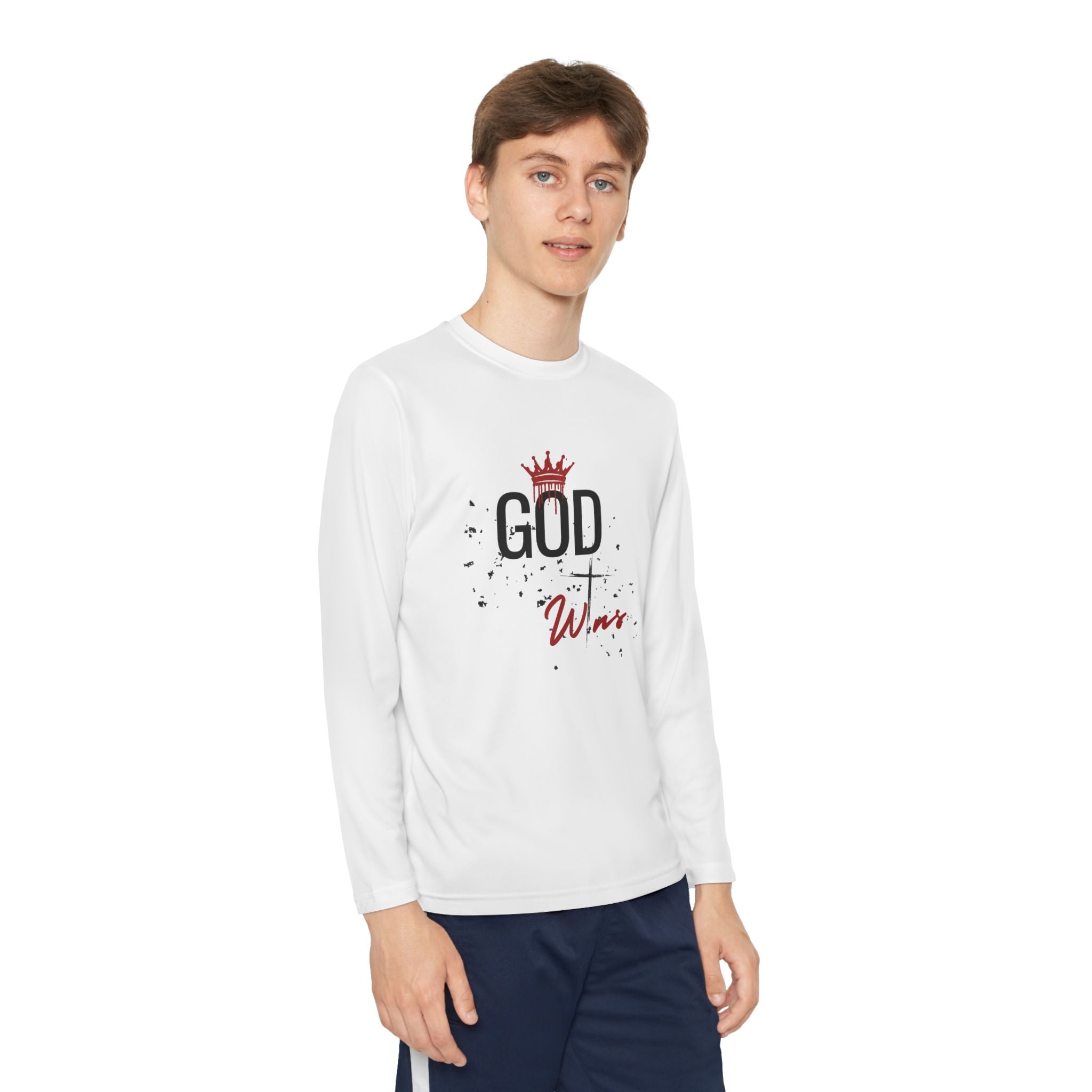 Youth Long Sleeve Tee God Wins