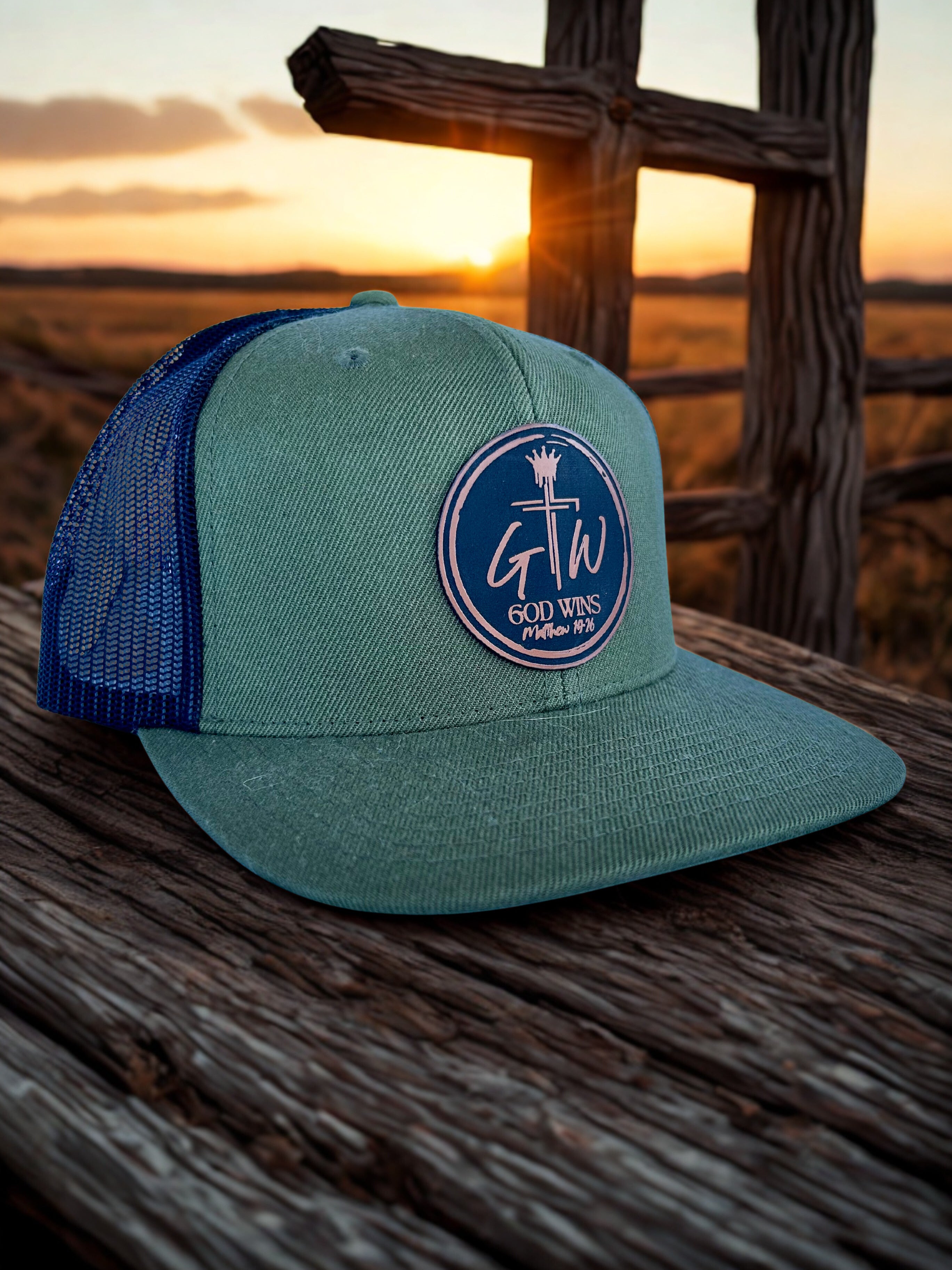 Moss Green/Black God Wins Hat